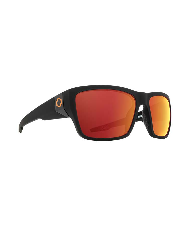 SPY Dirty Mo 2 Dale Jr Matte Black Happy Gray Green With Orange Spectra Mirror