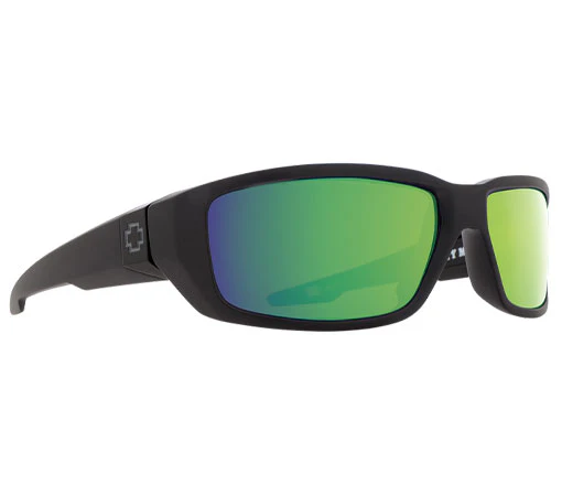 SPY Dirty Mo Soft Matte Black Happy Bronze Polar With Green Spectra Mirror