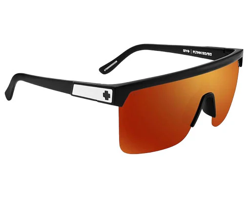 SPY Flynn 5050 Matte Black - Happy Boost Polar Orange Mirror - Image 5