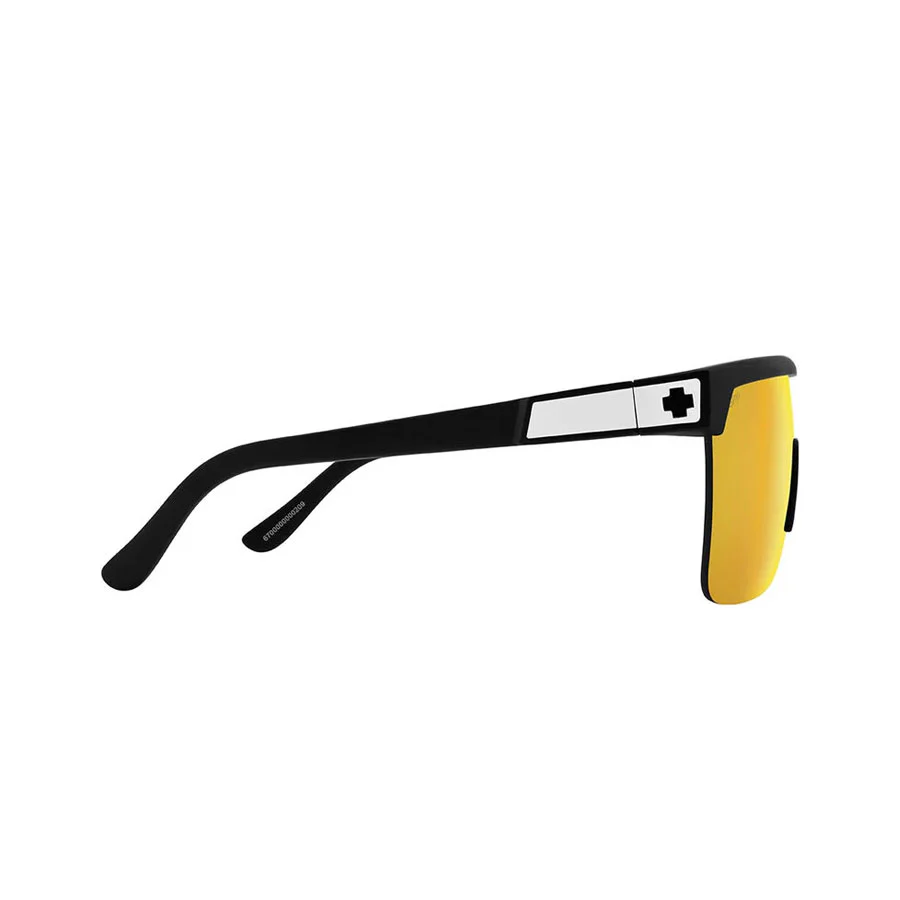 SPY Flynn 5050 Matte Black - Happy Boost Polar Orange Mirror - Image 2