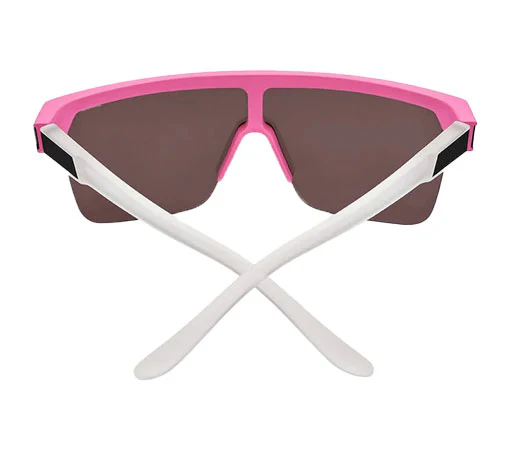 SPY Flynn 5050 Matte Pink Matte Translucent White - Happy Bronze Pink Mirror - Image 4
