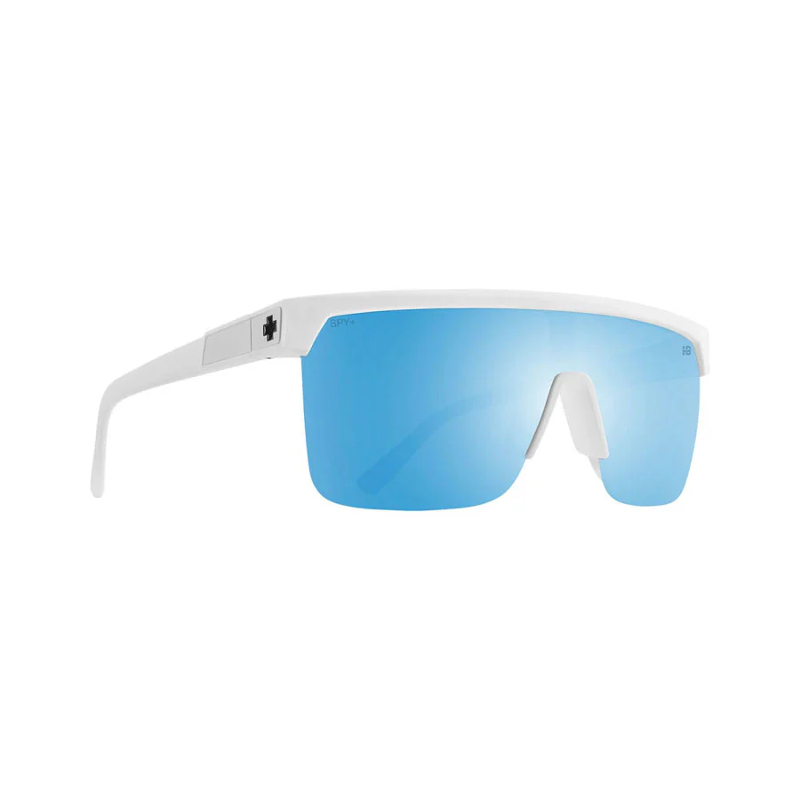 SPY Flynn 5050 Matte White - Happy Boost Bronze Polar Ice Blue Spectra Mirror