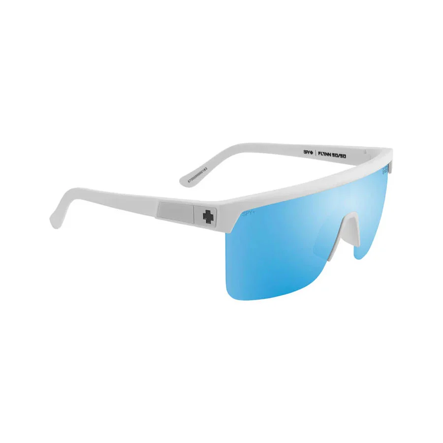 SPY Flynn 5050 Matte White - Happy Boost Bronze Polar Ice Blue Spectra Mirror - Image 4