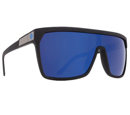 SPY Flynn Soft Matte Black Happy Bronze With Dark Blue Spectra Mirror