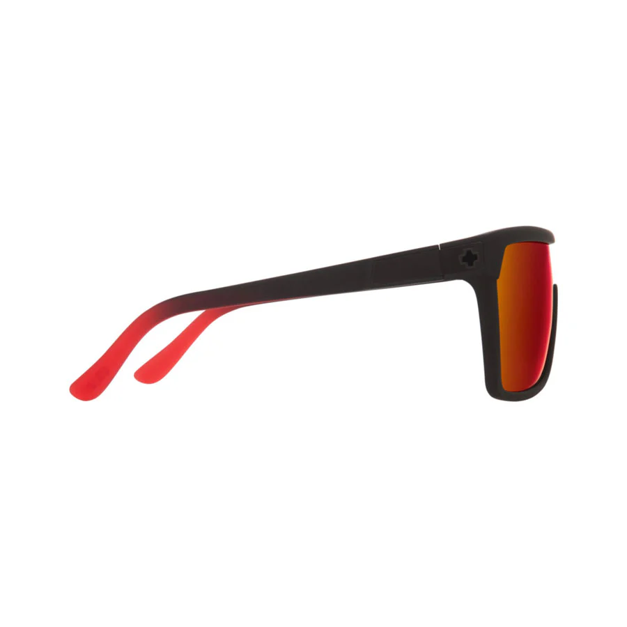 SPY Flynn Soft Matte Black Red Fade Happy Gray Green With Red Light Spectra Mirror - Image 2