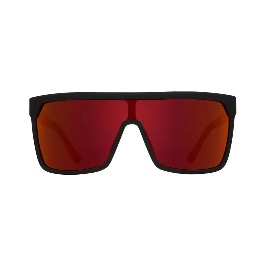 SPY Flynn Soft Matte Black Red Fade Happy Gray Green With Red Light Spectra Mirror - Image 3