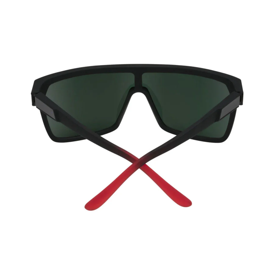 SPY Flynn Soft Matte Black Red Fade Happy Gray Green With Red Light Spectra Mirror - Image 4