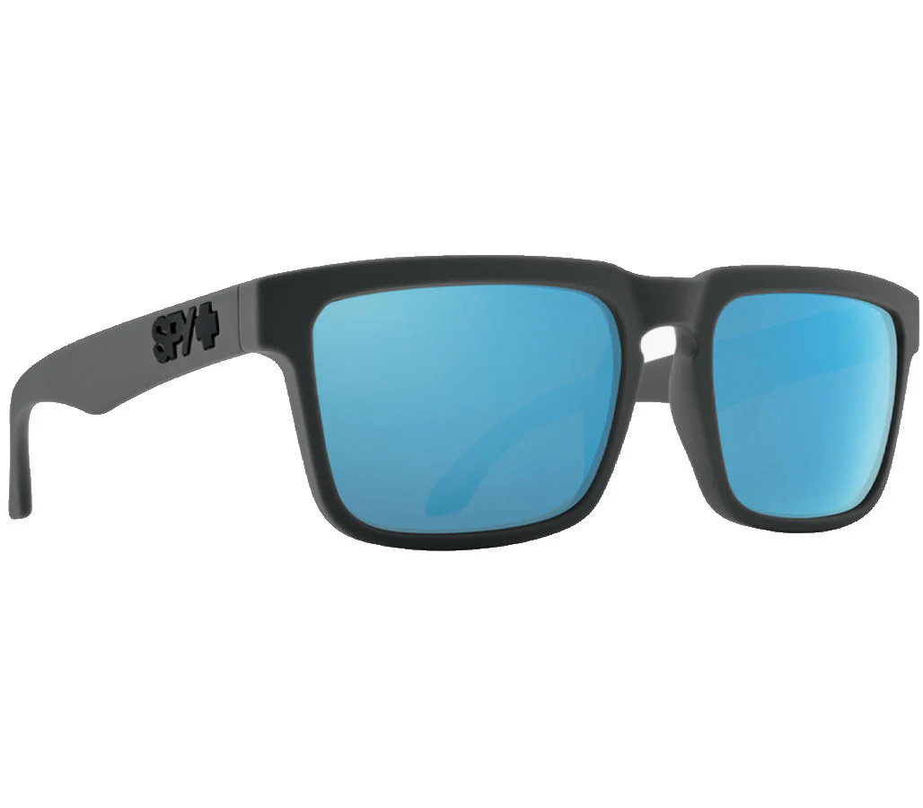 SPY Helm Soft Matte Dark Gray Happy Gray Green Polar With Light Blue Spectra Mirror