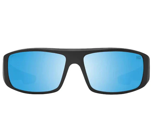 SPY Logan Matte Black - Happy Boost Polar Ice Blue Mirror - Image 3