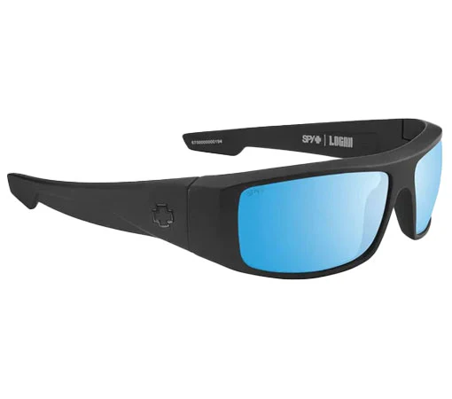 SPY Logan Matte Black - Happy Boost Polar Ice Blue Mirror - Image 4