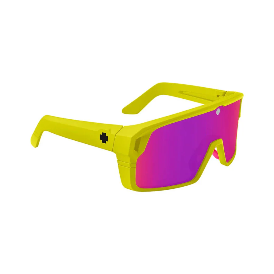 SPY Monolith Matte Neon Yellow - Happy Gray Green Pink Spectra Mirror - Image 4