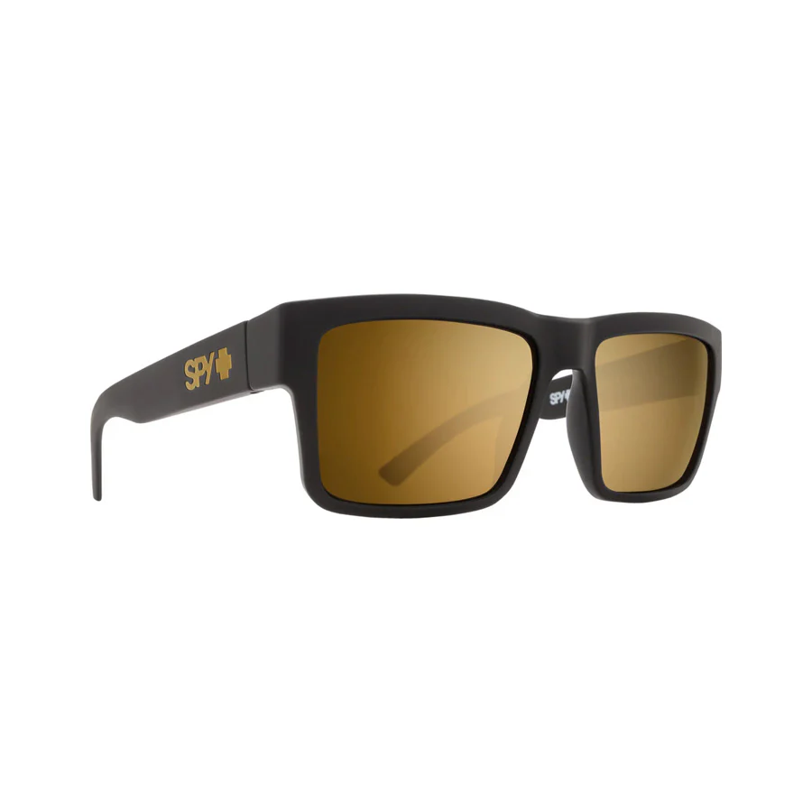SPY Montana Soft Matte Black - Happy Bronze Gold Mirror
