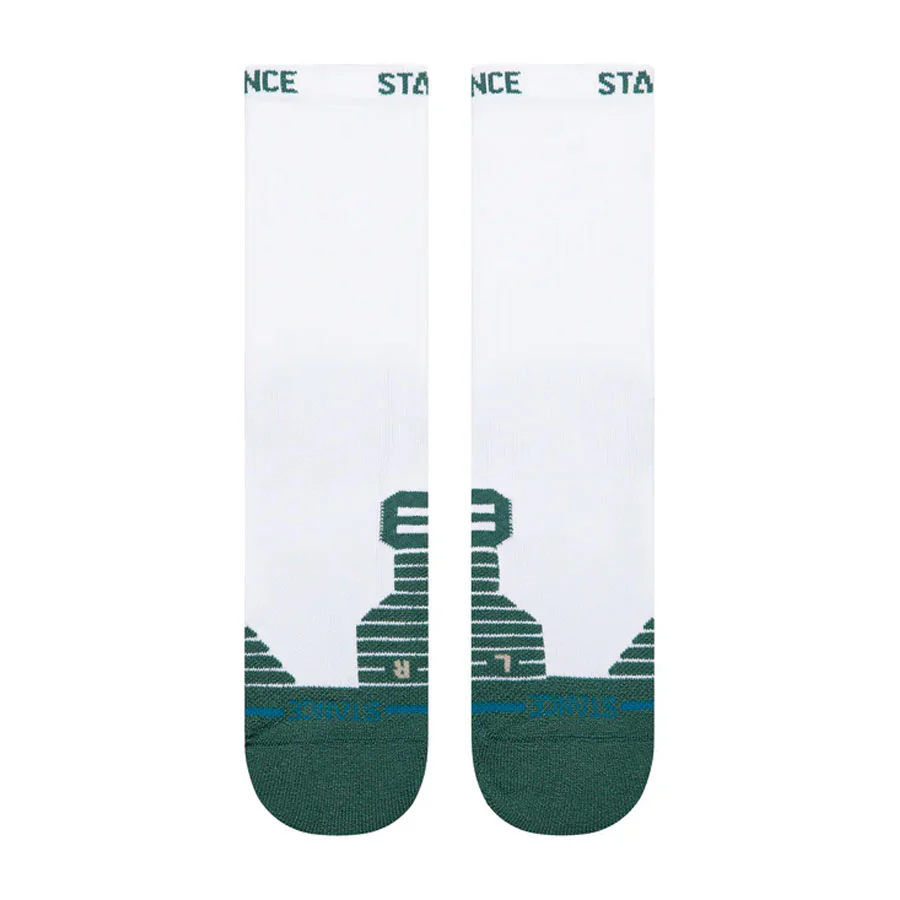 Stance Golf Fairway Ribbed Crew Sock White - Image 2