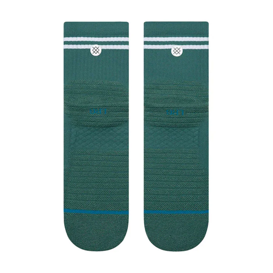Stance Golf Lined Up Mid Quarter Sock Teal - Image 3