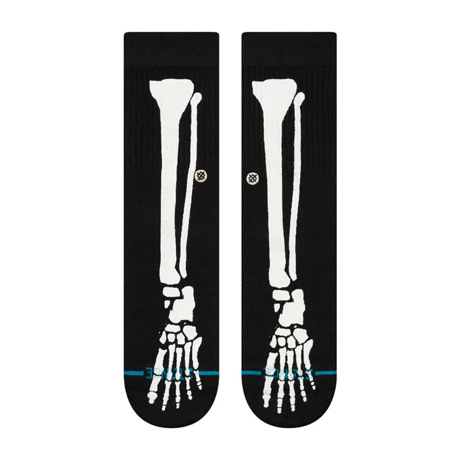 Stance Kids' Bones Crew Sock Black - Image 2