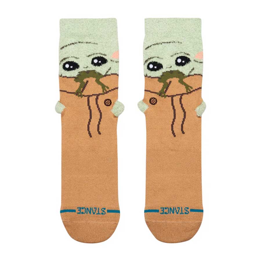 Stance Kids' Grogu Hungry Crew Sock Green - Image 2