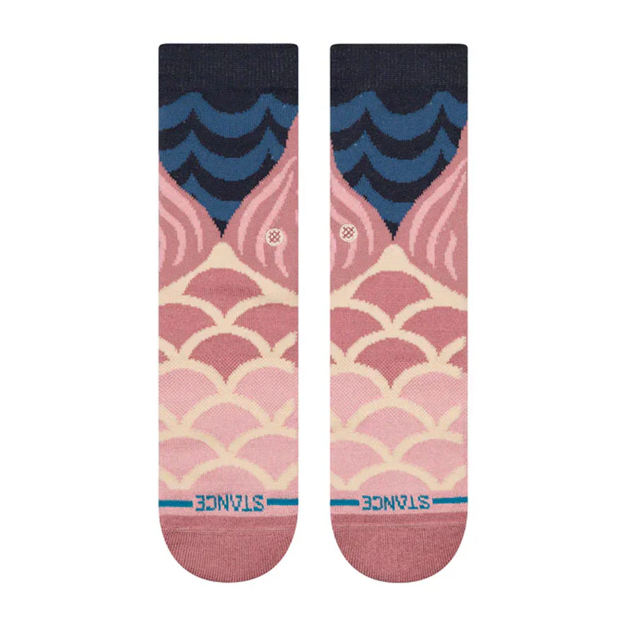Stance Kids' Make A Splash Crew Sock Dustyrose - Image 2