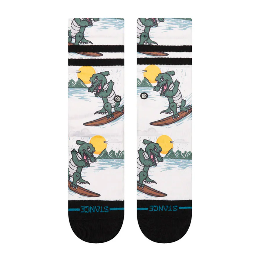 Stance Kids' Party Wave Crew Sock Off White - Image 2