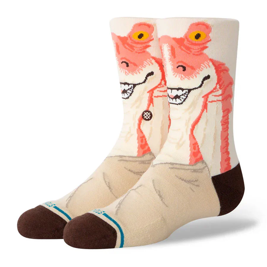 Stance Kids' Star Wars Jar Jar Crew Sock Vintage White