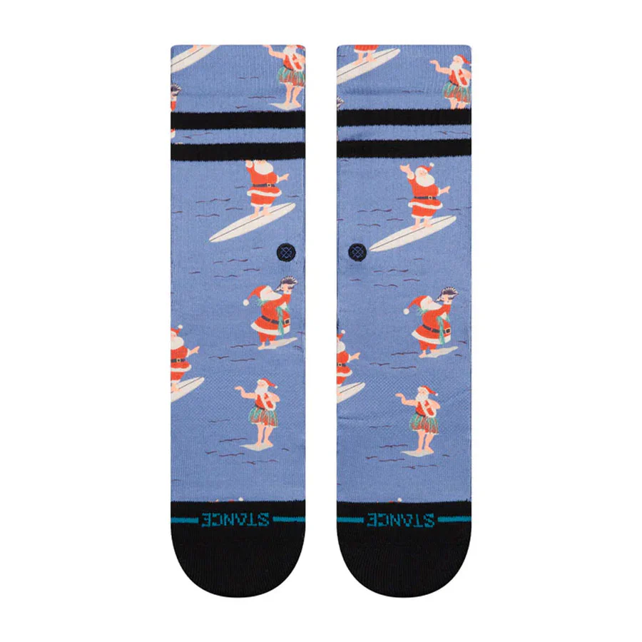 Stance Kids' Surfing Santa Crew Sock Blue - Image 2
