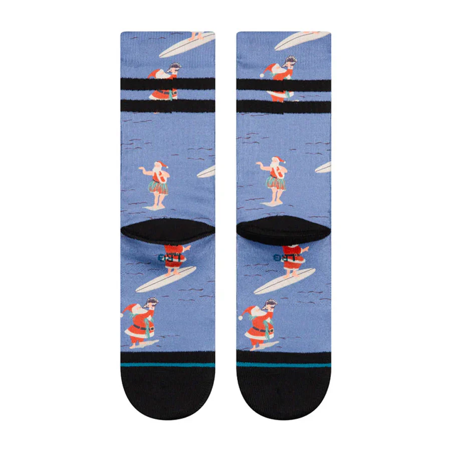 Stance Kids' Surfing Santa Crew Sock Blue - Image 3