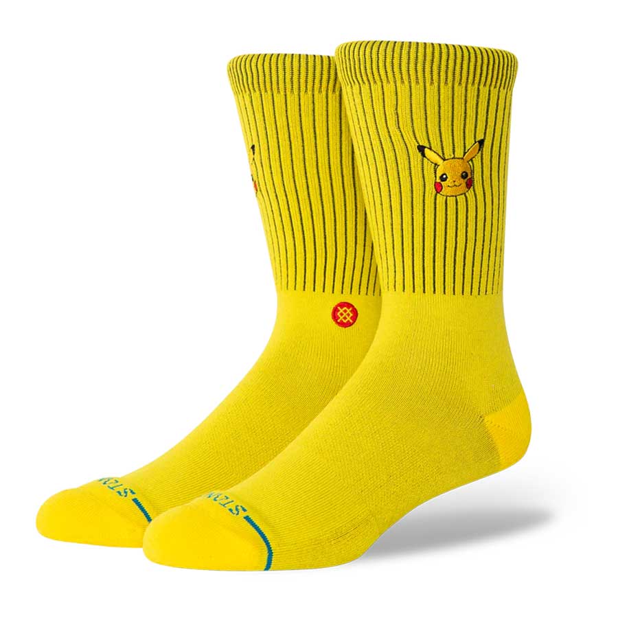 Stance Pikachu Crew Sock Yellow