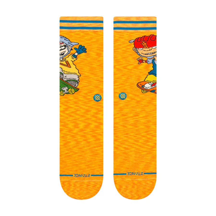 Stance Rocket Power Sam and Twister Crew Sock Orange - Image 2