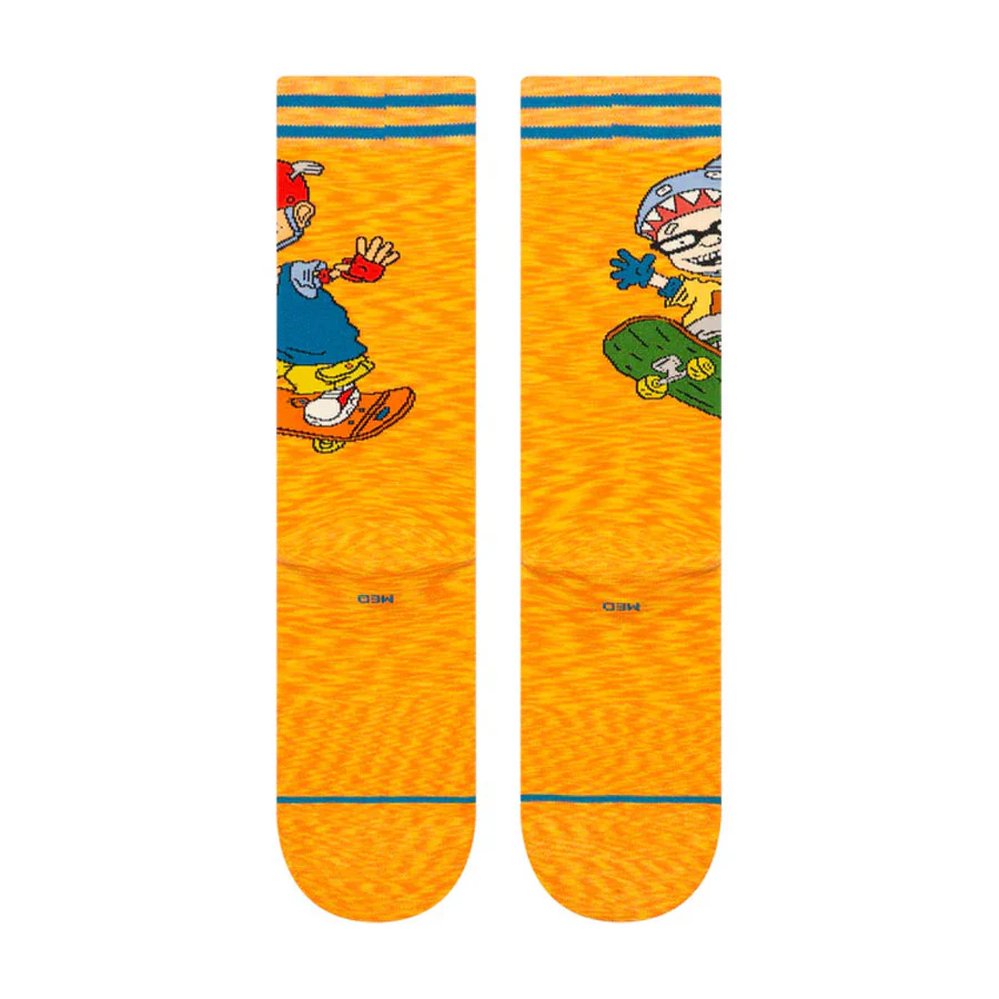 Stance Rocket Power Sam and Twister Crew Sock Orange - Image 3