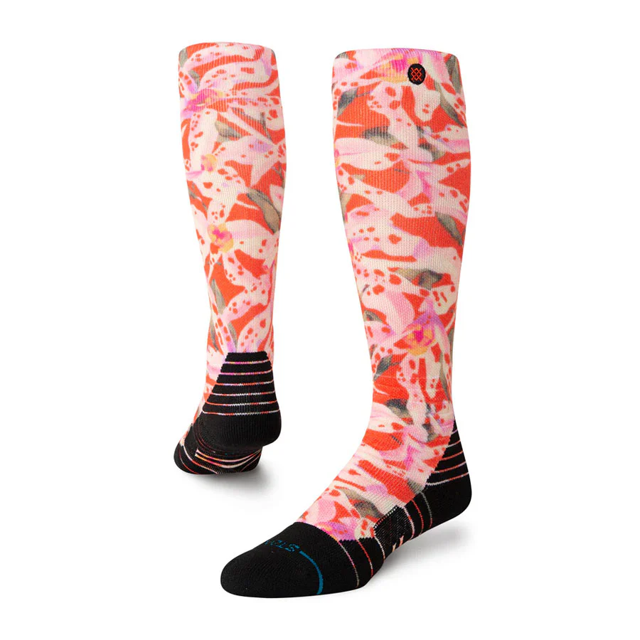 Stance Tubular Mid Snowboard Sock - Tomato