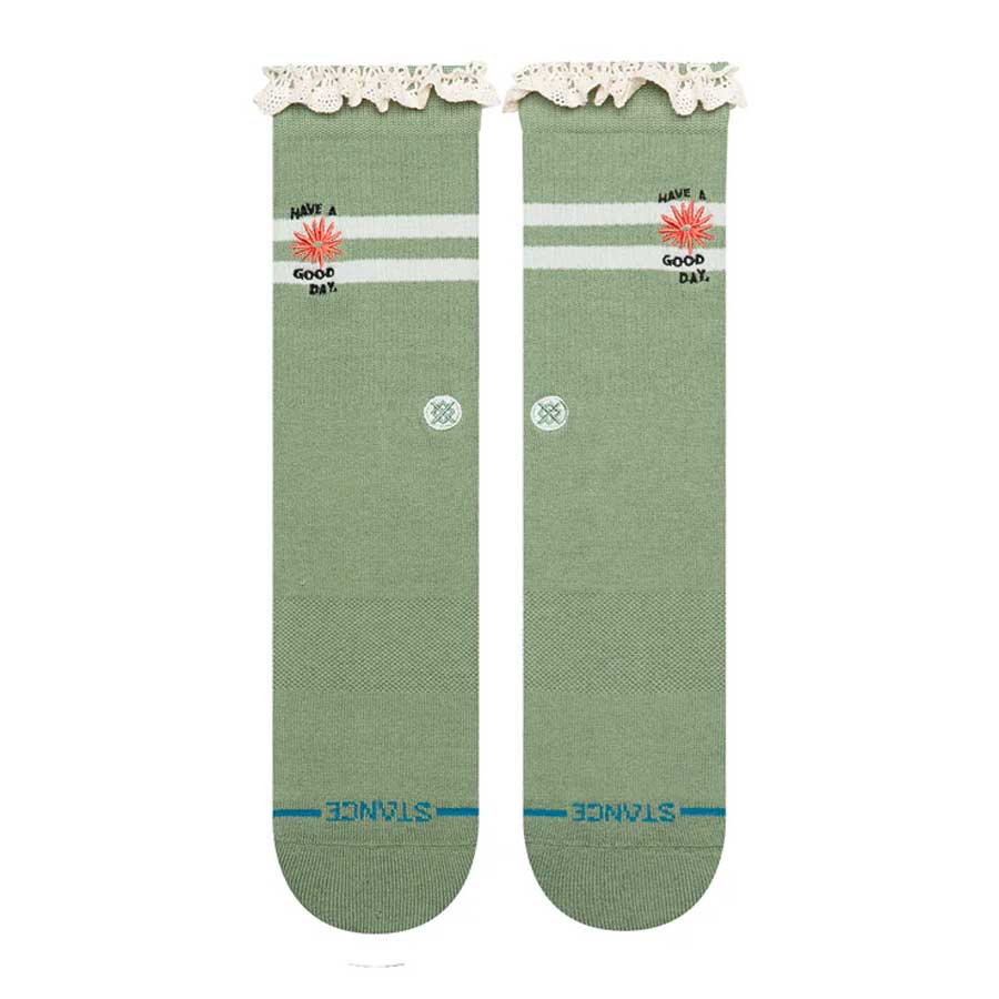 Stance Women's Have A Good Day Crew Sock Green - Image 2