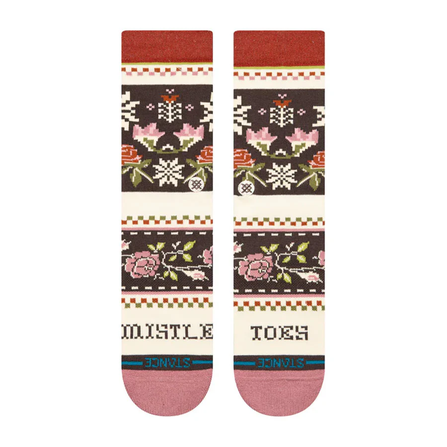 Stance Women's Mistling Toes Crew Sock Dustyrose - Image 2