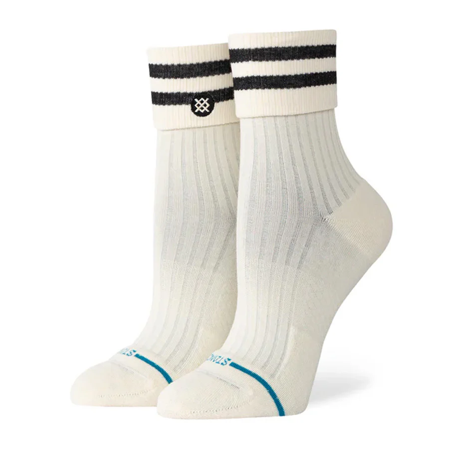 Stance Women's Roll Cuff Quarter Sock Canvas