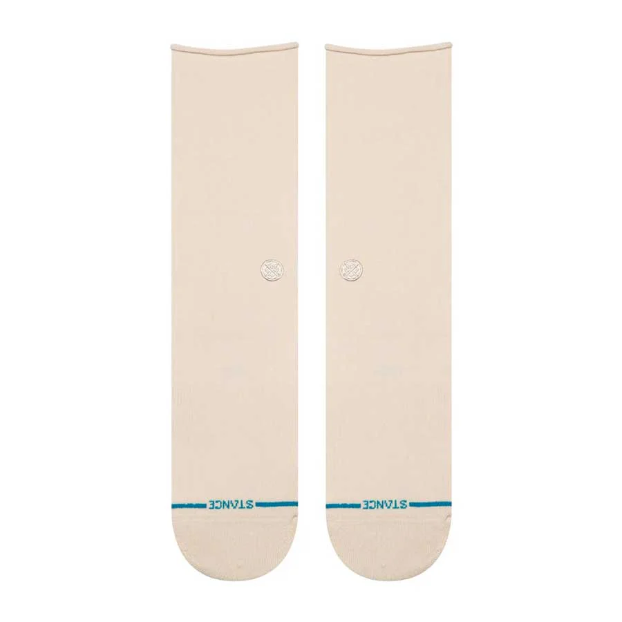 Stance Women's Rolled Solid Crew Sock Oatmeal - Image 2