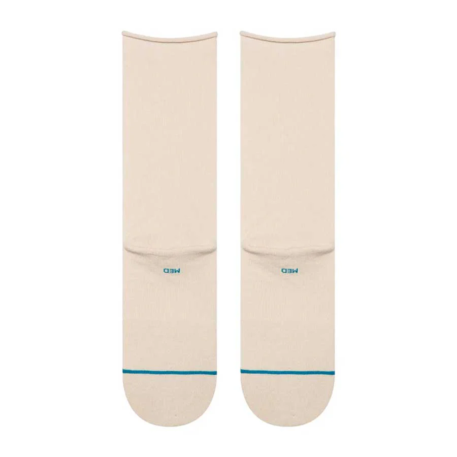 Stance Women's Rolled Solid Crew Sock Oatmeal - Image 3