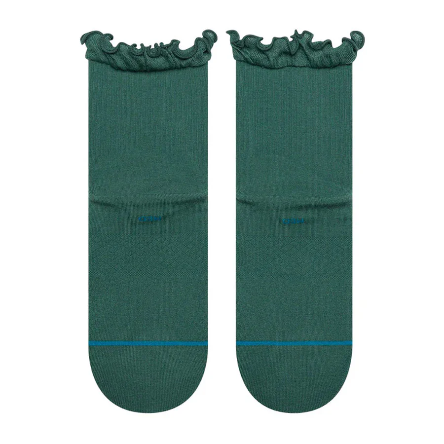 Stance Women's Ruffle Icon Quarter Sock Teal - Image 3