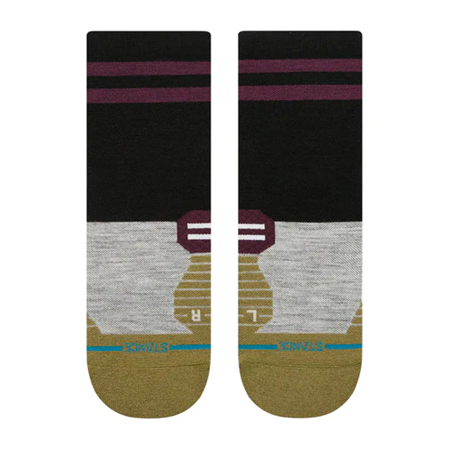Stance Women's Run Minimal Light Wool Quarter Sock Black - Image 2