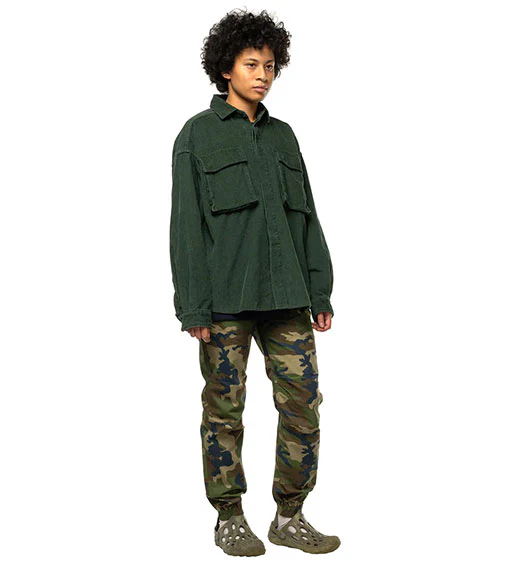 Taikan Corduroy Shirt Jacket Forest Green - Image 2