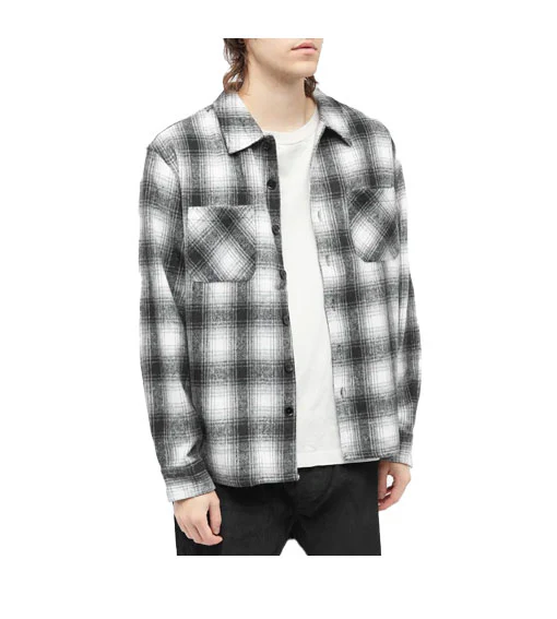 Taikan Heavyweight Plaid Button Shirt Black - Image 2