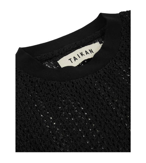 Taikan Loose Knit Crocheted Sweater Black - Image 2
