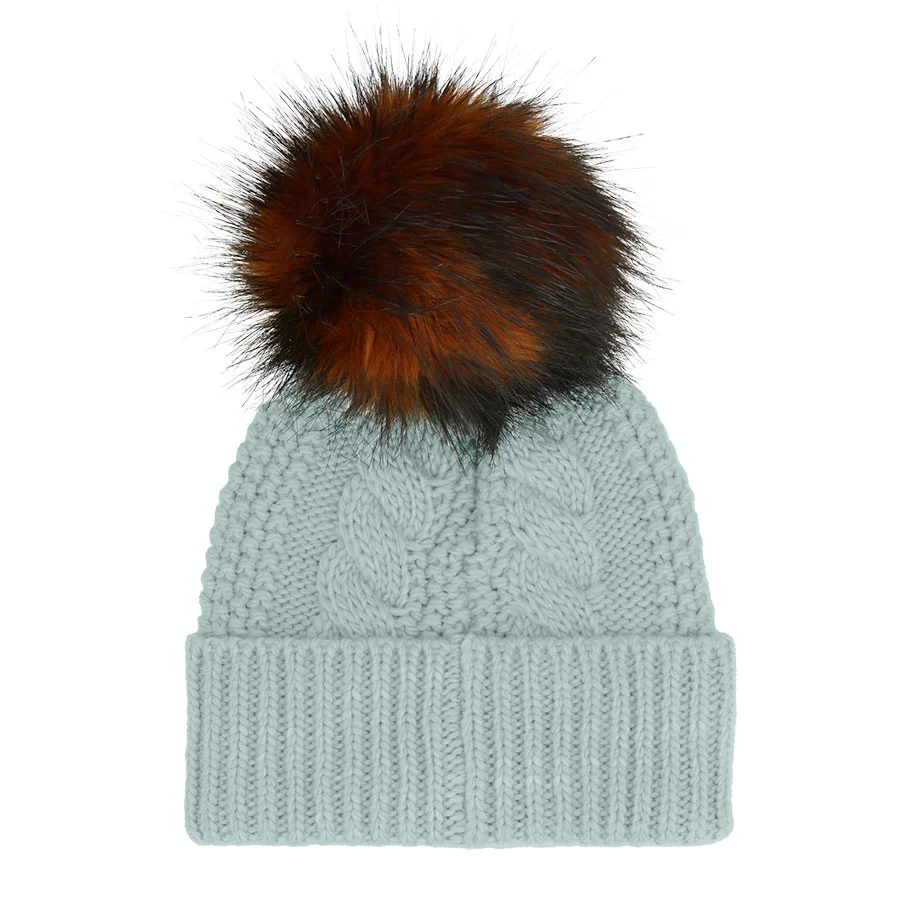 The North Face Kids' Oh Mega Fur Pom Beanie Muted Pine 2025 - Image 2