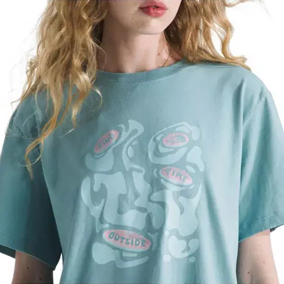 The North Face Women's Evolution Phrase T-Shirt Graphic Blue Eclipse 2026 - Image 3