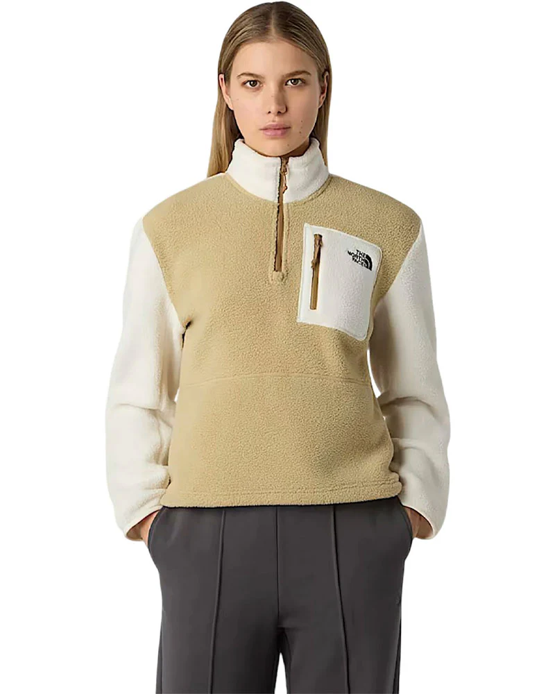 The North Face Women's Yumiori ¼ Zip Khaki/White Dune/Brown 2026 - Image 4