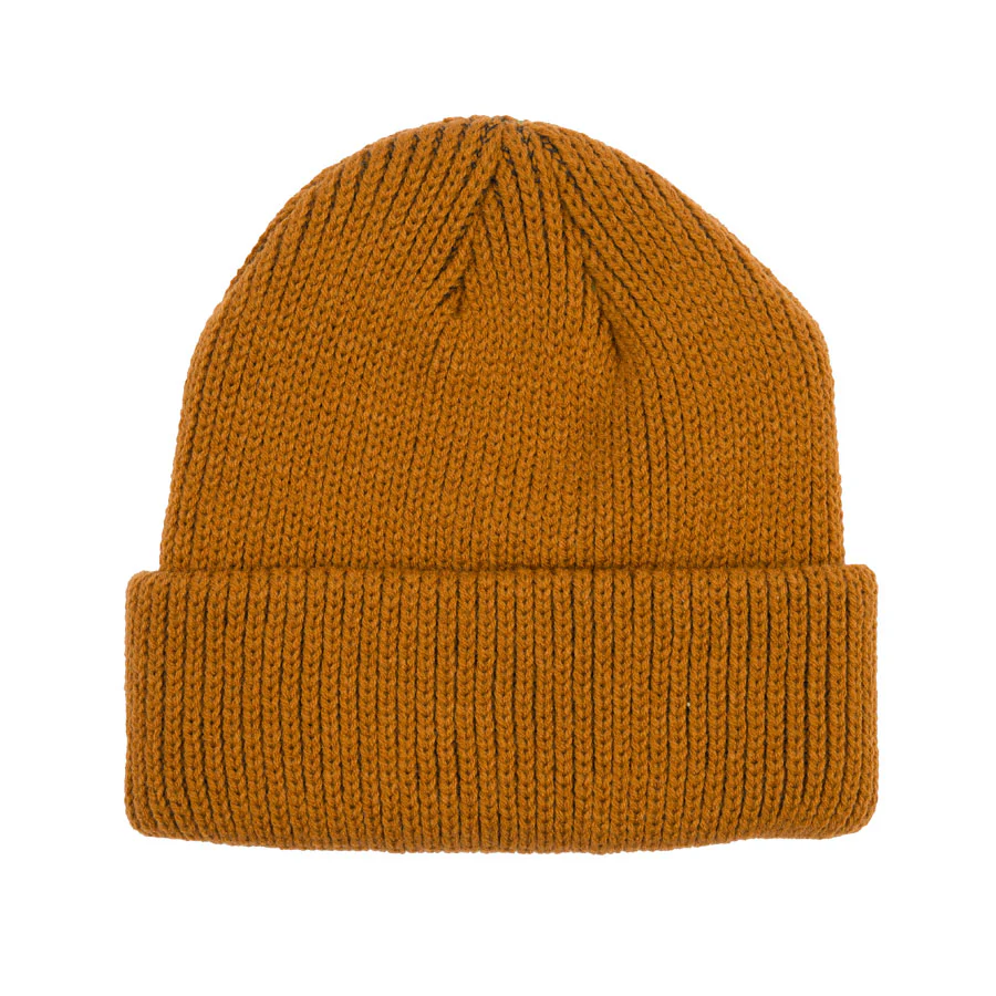 The Source Cuffed Leaf Label Beanie Worker Brown - Image 2