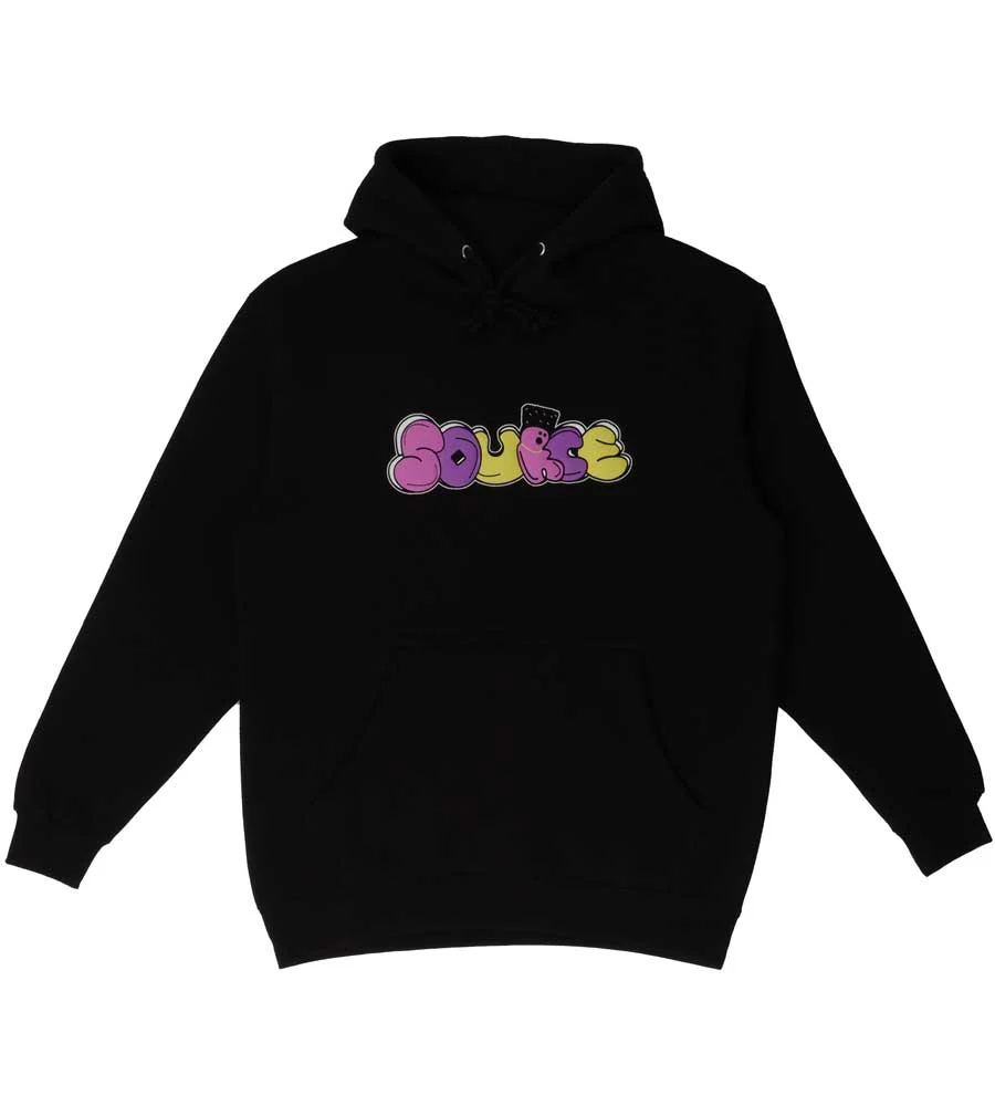 The Source Heavyweight Bubble Hooded Sweatshirt Black/Multi