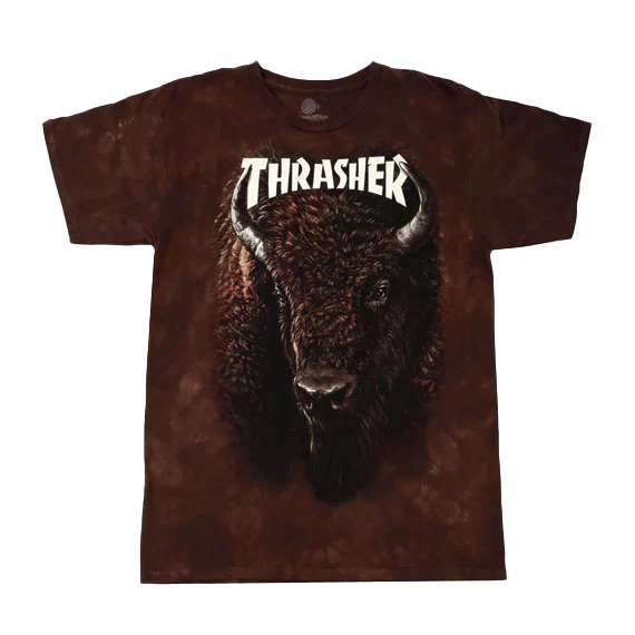 Thrasher Bison T-Shirt - Brown