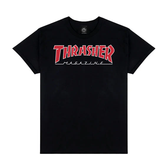 Thrasher Outlined T-Shirt Black