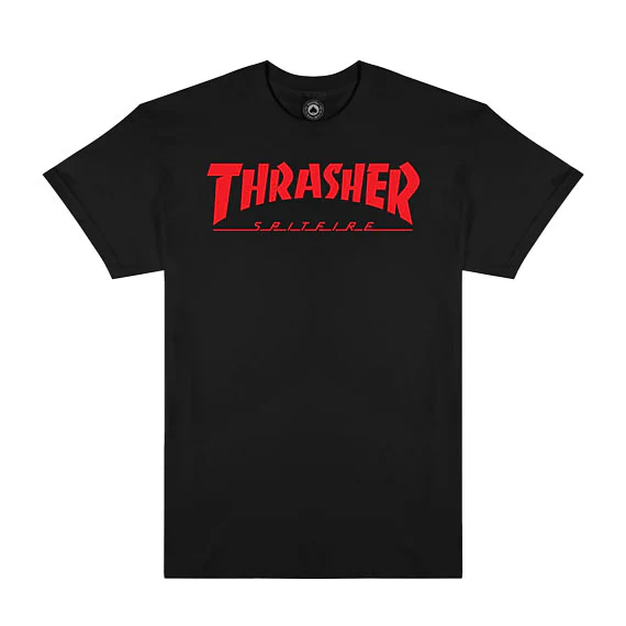 Thrasher X Spitfire Big Head Jake T-Shirt Black - Image 2