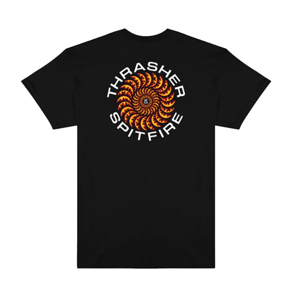 Thrasher X Spitfire Classic Swirl T-Shirt Black