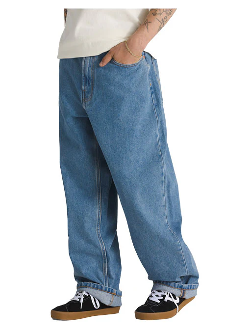 Vans Check-5 Baggy Denim Pant - Stonewash Blue - Image 3