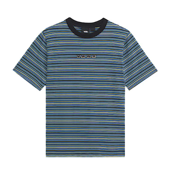 Vans Kids' Cameron Stripe Short Sleeve Knit Black/True Blue